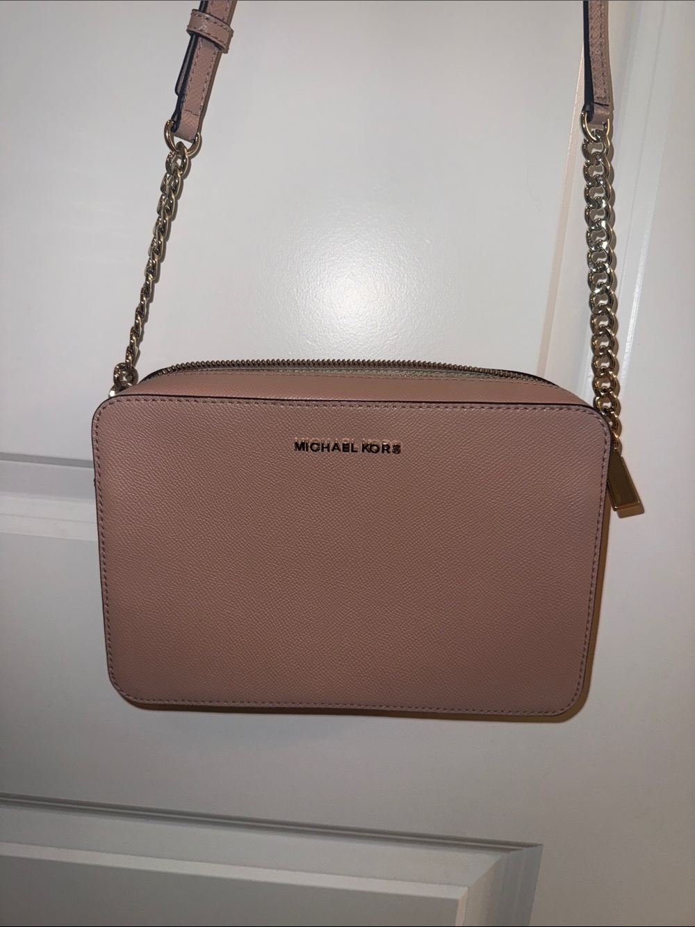 Michael Kors Blush Pink Saffiano Crossbody Camera Bag